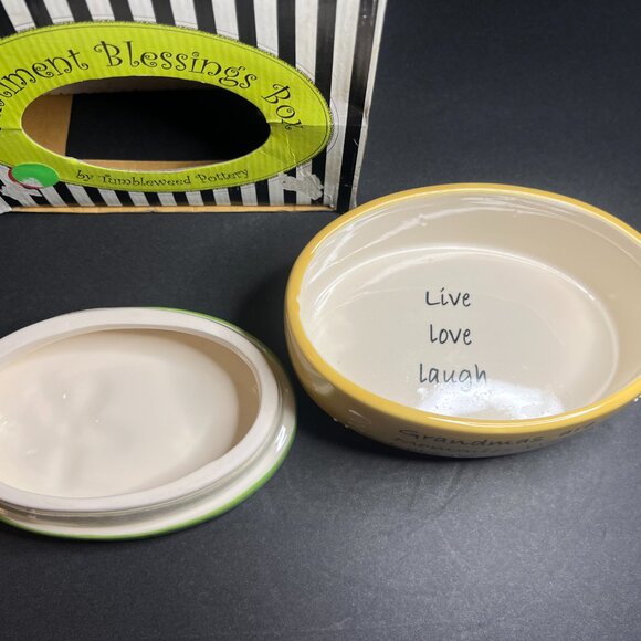 Sentiment Blessings Box by Tumbleweed Pottery Colorful Grandma Oval Trinket Box - Picture 5 of 9